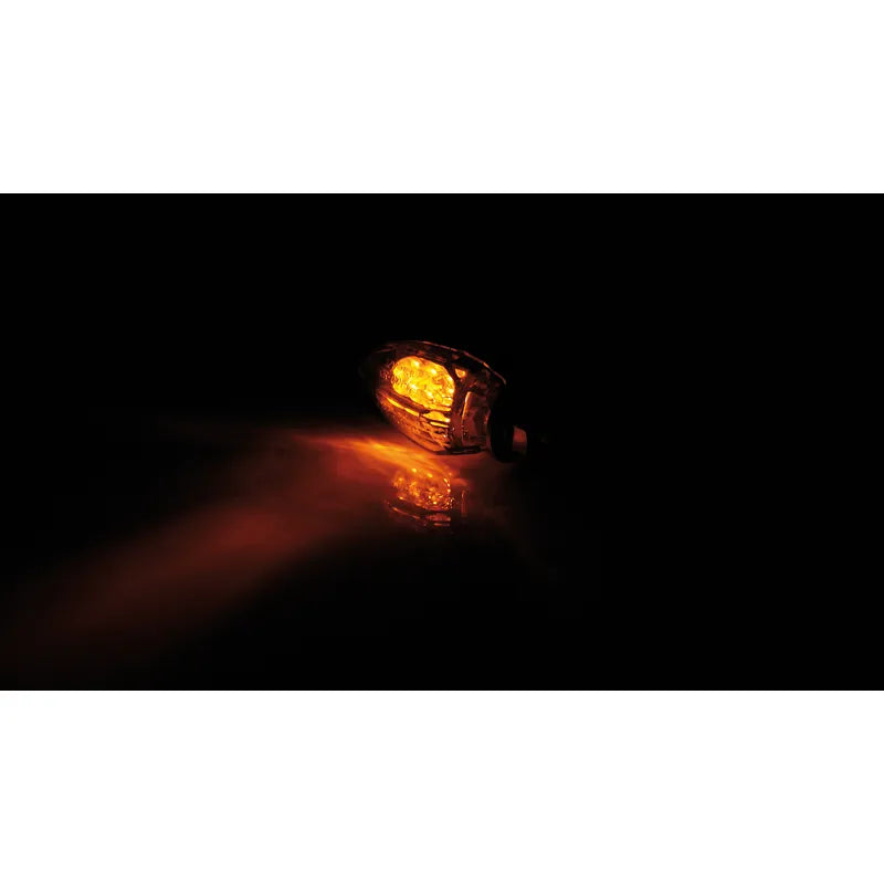 LED-Blinker Highsider Smart Drop, Schwarz, Glas Klar, E-geprüft, 12V/0,6W