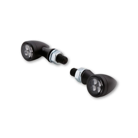 LED-Blinker Paar Highsider Smart Sixteen-Bullet, Schwarz, Getönt, M8, E-geprüft, 12V/11W