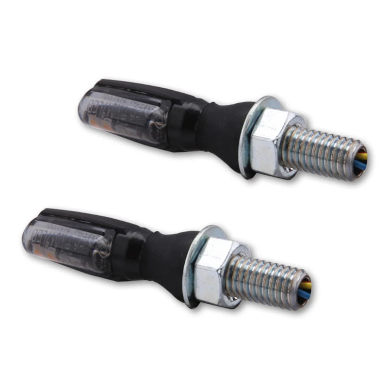 LED Blinker HIGHSIDER Smart Spark mit Rück- & Bremslicht, Schwarz, Getönt