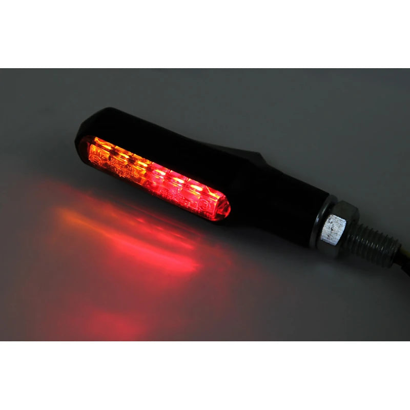 LED-Blinker mit Rück- & Bremslicht Highsider Smart Shorty-Fin 3in1, E-geprüft