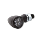 LED Blinker HIGHSIDER Smart Sixteen Bullet mit Rück- & Bremslicht, Schwarz, Getönt