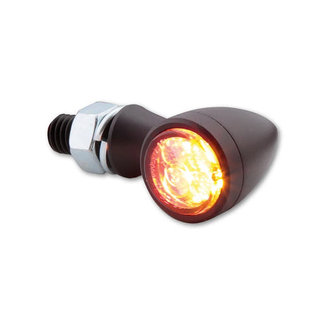 LED Blinker HIGHSIDER Smart Sixteen Bullet mit Rück- & Bremslicht, Schwarz, Getönt