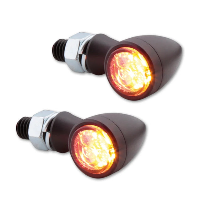 LED Blinker HIGHSIDER Smart Sixteen Bullet mit Rück- & Bremslicht, Schwarz, Getönt