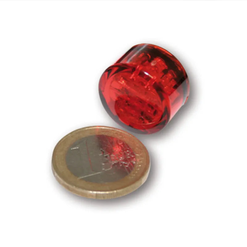 LED-Rücklicht Modul Highsider Smart Pin, Glas Rot, E-geprüft, Ø 20 mm
