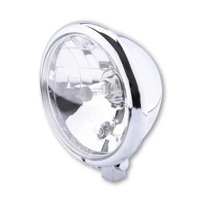 Scheinwerfer 5 3/4 Zoll Highsider Smart Bates Style, Chrom, Glas Klar, Unten