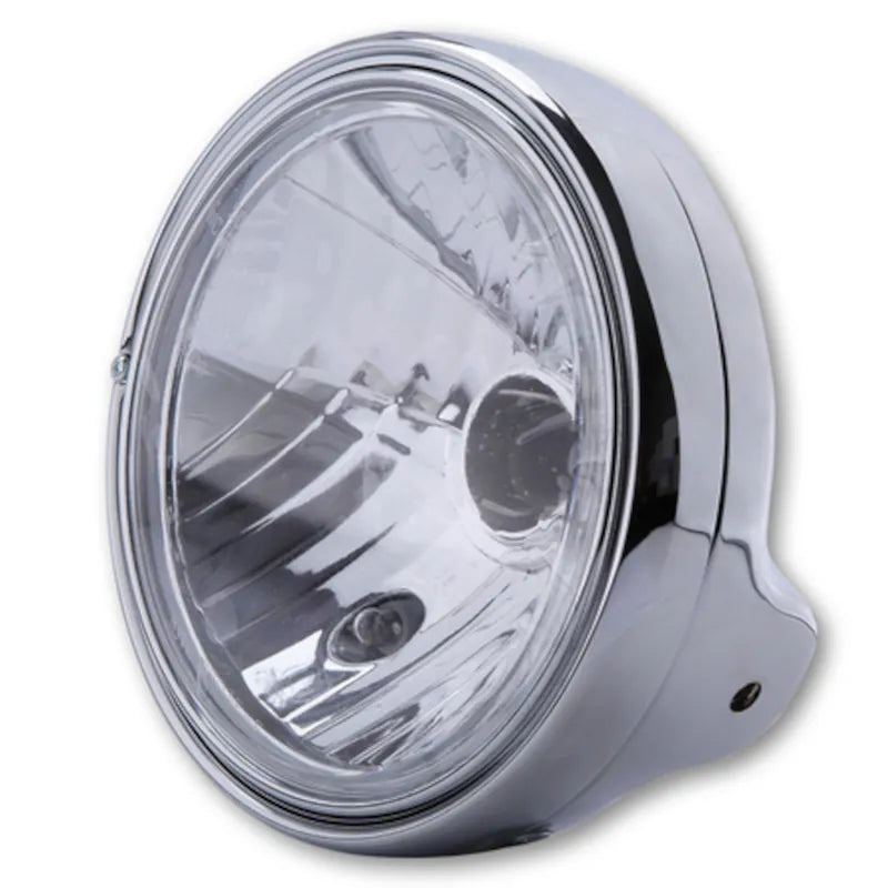 Scheinwerfer 7 Zoll Highsider Smart LTD-Style, Chrom, Glas Klar, Seitlich