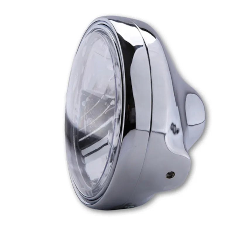 Scheinwerfer 7 Zoll Highsider Smart LTD-Style, Chrom, Glas Klar, Seitlich