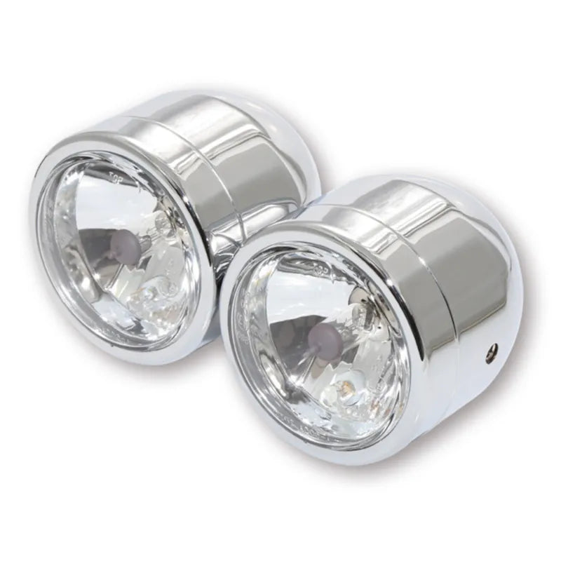 Scheinwerfer-Set Highsider Smart, Chrom, Glas Klar, Seitlich, E-geprüft