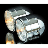 Scheinwerfer-Set Highsider Smart, Chrom, Glas Klar, Seitlich, E-geprüft