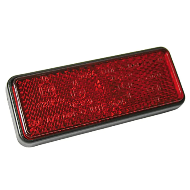 Rückstrahler Highsider Smart rot, Rechteckig, 91,5x36 mm, M5 Gewinde, E-geprüft
