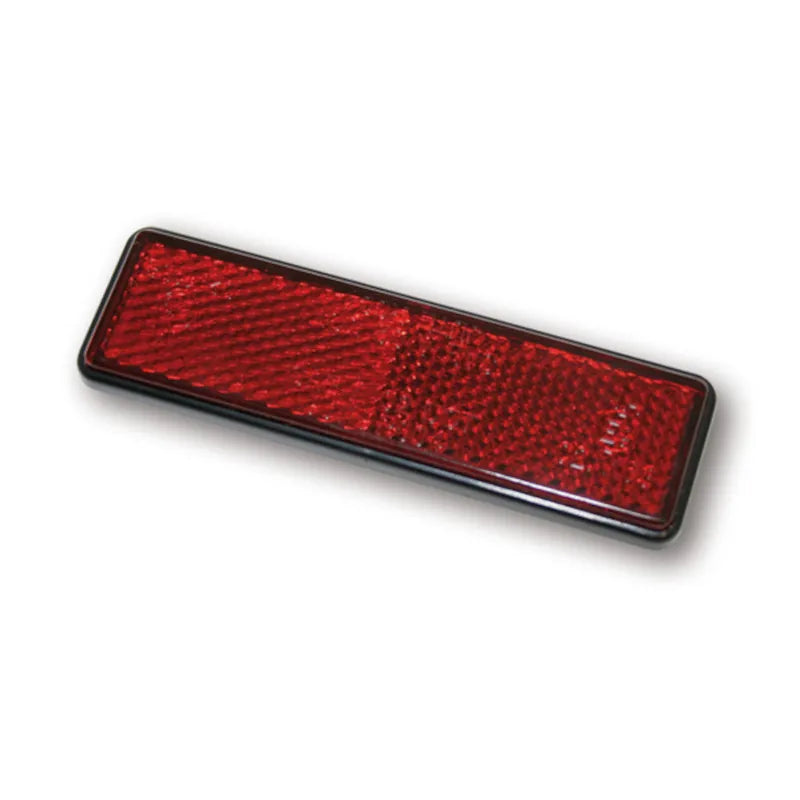 Rückstrahler Highsider Smart rot, Rechteckig, 94x28 mm, Selbstklebend, E-geprüft