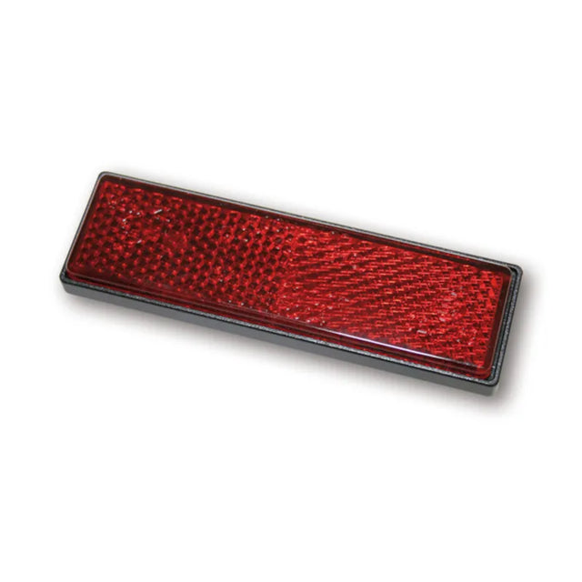 Rückstrahler Highsider Smart rot, Rechteckig, 94x28 mm, 2x M4 Gewinde, E-geprüft