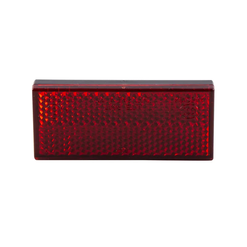 Rückstrahler Highsider Smart rot, Rechteckig, 70x31,5 mm, M5 Gewinde, E-geprüft