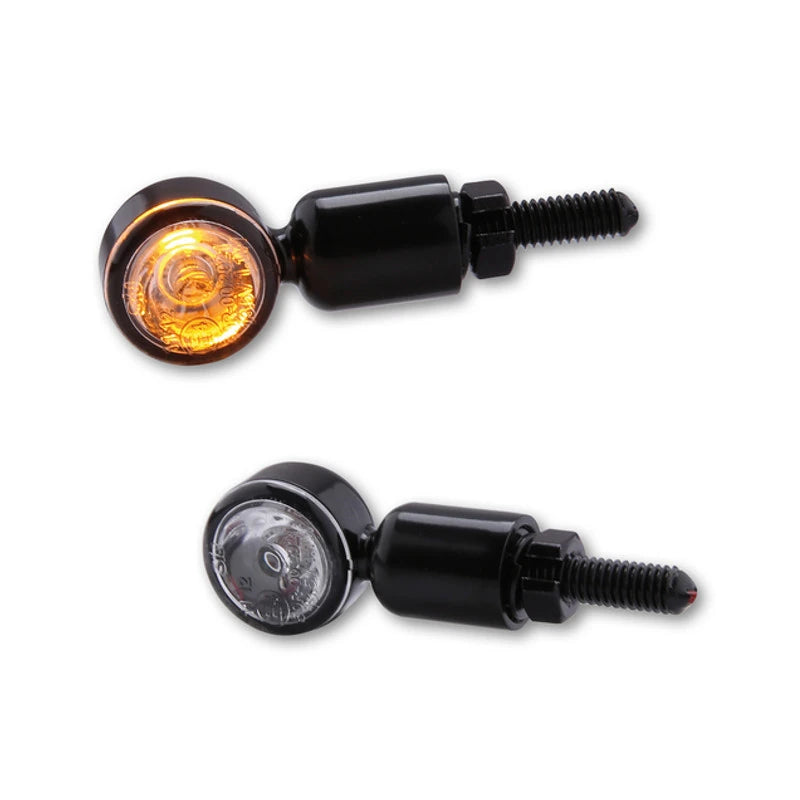 LED-Blinker Paar Highsider Smart MC-1 schwarz, Klar, M6, E-geprüft, 12V/1,1W