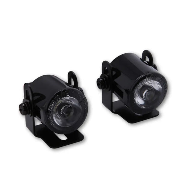 LED-Standlicht Paar Highsider Smart Rund, Schwarz, Klar, E-geprüft, Ø 24,7 mm