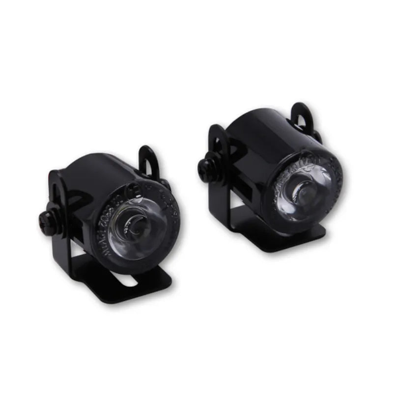 LED-Standlicht Paar Highsider Smart Rund, Schwarz, Klar, E-geprüft, Ø 24,7 mm