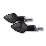 LED-Blinker Paar Highsider Smart Rock, Carbonlook, Getönt, M8, E-geprüft, 12V/0,9W