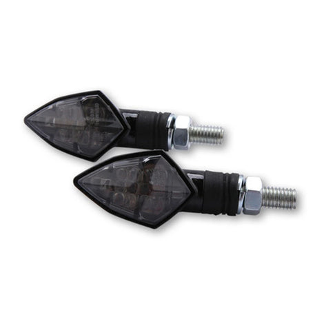 LED-Blinker Paar Highsider Smart Rock, Carbonlook, Getönt, M8, E-geprüft, 12V/0,9W