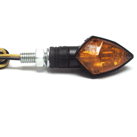 Blinker Highsider Smart Rock, Schwarz, Gelbes Glas, E-geprüft, M8, 12V/6W