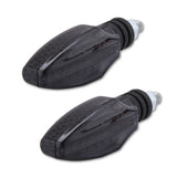 LED-Blinker Paar Highsider Como carbonlook, Getönt, M8, E-geprüft, 12V/1,4W