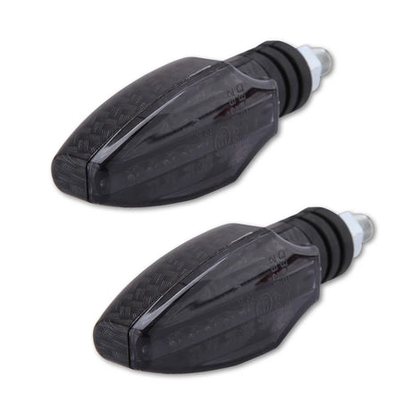 LED-Blinker Paar Highsider Como carbonlook, Getönt, M8, E-geprüft, 12V/1,4W