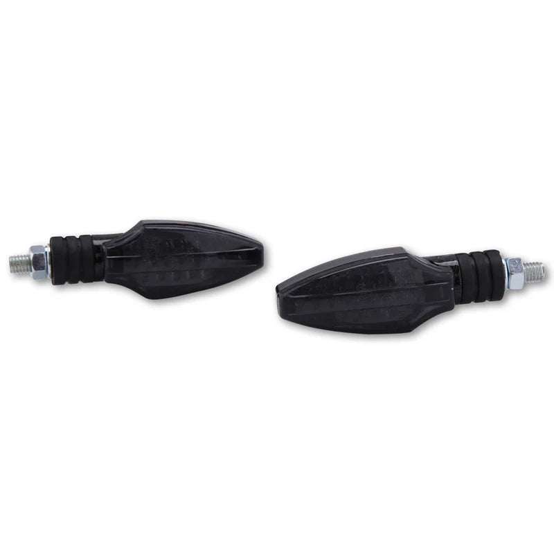 LED-Blinker Paar Highsider Como carbonlook, Getönt, M8, E-geprüft, 12V/1,4W