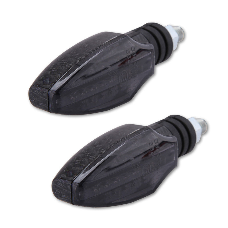 LED Blinker HIGHSIDER Smart Como, Carbonlook, Getönt, E-geprüft