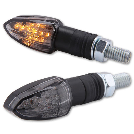 LED-Blinker Paar Highsider Lizzard schwarz, Getönt, M8, E-geprüft, 12V/0,8W