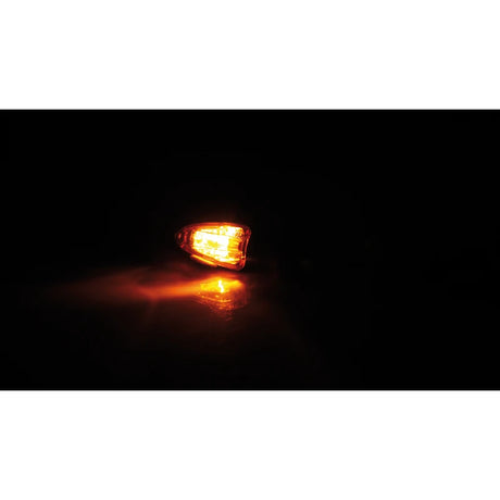 Blinker Highsider Smart Lizzard, Schwarz, Glas Orange, E-geprüft, 12V/6W