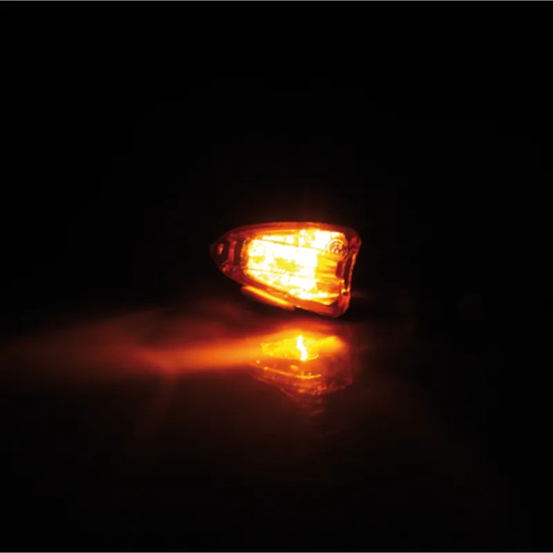 Blinker Highsider Smart Lizzard, Schwarz, Glas Orange, E-geprüft, 12V/6W