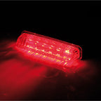 LED-Rücklicht Highsider Smart Mini, Schwarz, Glas Klar, E-geprüft, M4 Buchsen