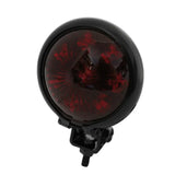 LED-Rücklicht Highsider Bates-Style schwarz, Rot, Ø57 mm, E-geprüft, 12V/0,3W