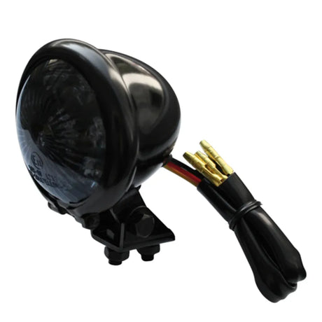 LED-Rücklicht Highsider Bates-Style schwarz, Getönt, Ø57 mm, E-geprüft, 12V/0,3W