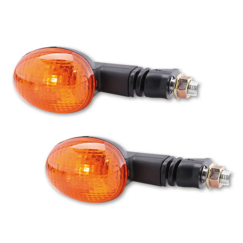 Blinker Highsider Smart Mini, Schwarz, Glas Orange, E-geprüft, 12V/10W