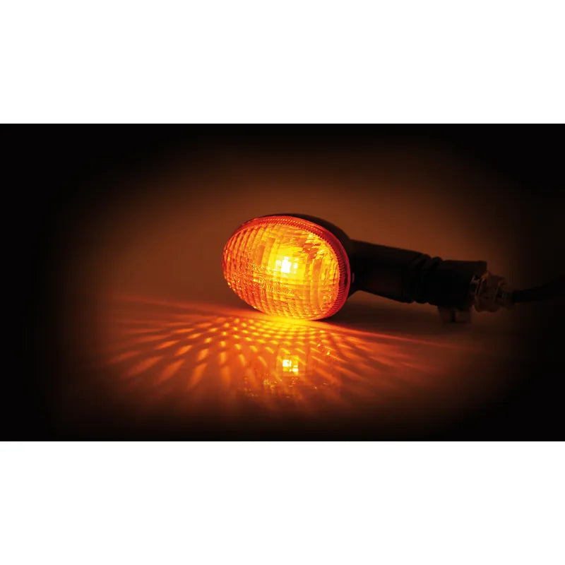 Blinker Highsider Smart Mini, Schwarz, Glas Orange, E-geprüft, 12V/10W