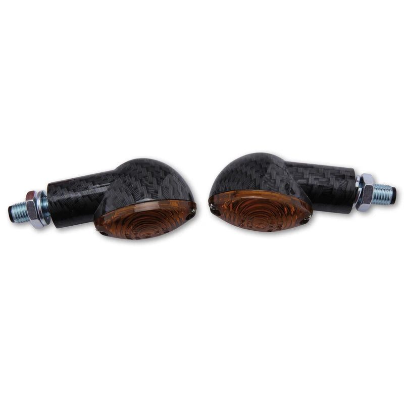 Blinker Highsider Smart Cateye kurz, Carbon, Glas Getönt, E-geprüft, 12V/21W