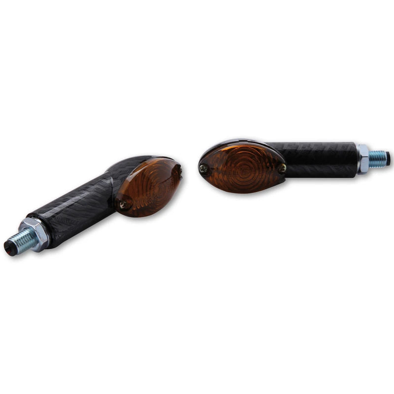 Blinker Highsider Smart Cateye lang, Carbon, Glas Getönt, E-geprüft, 12V/21W