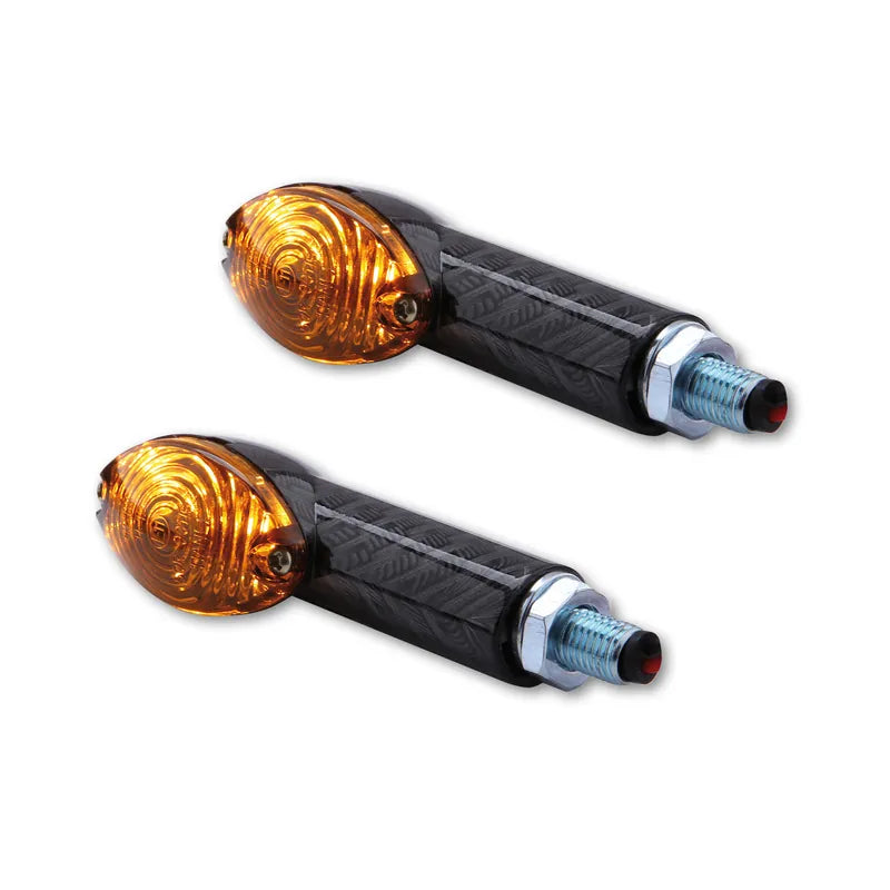 Blinker Highsider Smart Cateye lang, Carbon, Glas Getönt, E-geprüft, 12V/21W