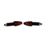 Blinker Highsider Smart Arrow lang, Schwarz, Glas Orange, E-geprüft, 12V/21W