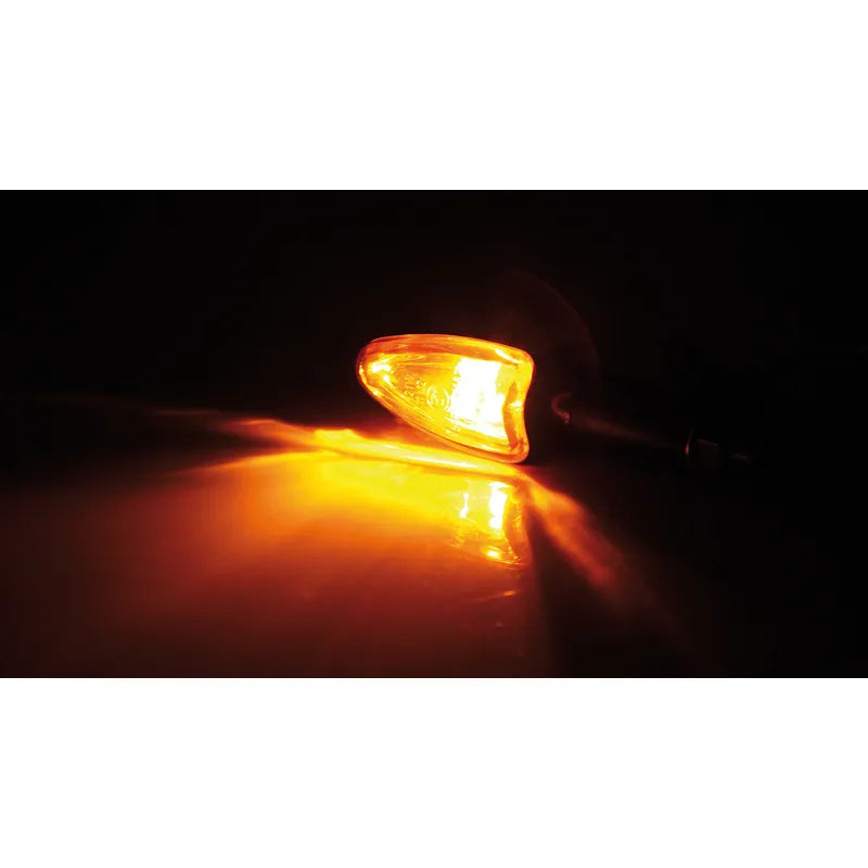 Blinker Highsider Smart Arrow lang, Carbon, Glas Orange, E-geprüft, 12V/21W