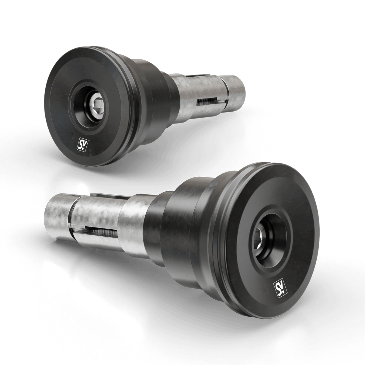Lenkerenden Highsider Circula-LS mit Spiegelaufnahme, Schwarz, Klemmung 12-22 mm