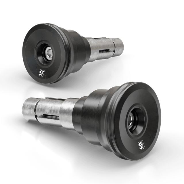 Lenkerenden Highsider Circula-LS mit Spiegelaufnahme, Schwarz, Klemmung 12-22 mm