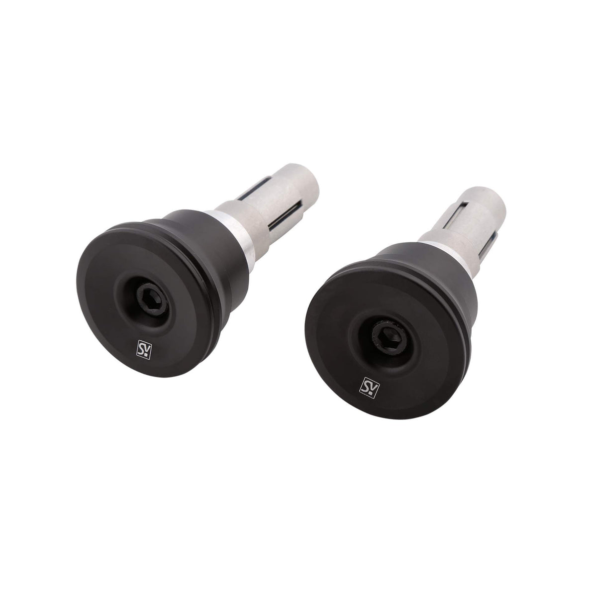 Lenkerenden Highsider Circula-LS mit Spiegelaufnahme, Schwarz, Klemmung 12-22 mm