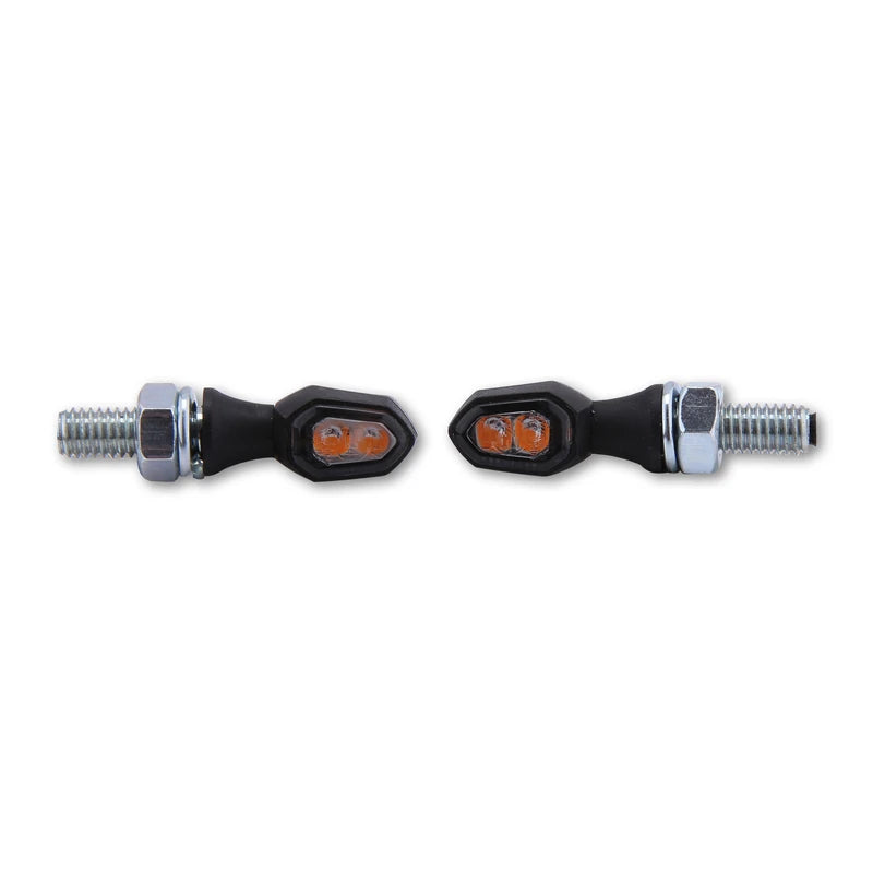 LED-Blinker Paar Highsider Smart Crumb schwarz, Getönt, M6, E-geprüft, 12V/1,8W