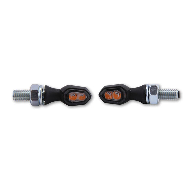 LED-Blinker Paar Highsider Smart Crumb schwarz, Getönt, M6, E-geprüft, 12V/1,8W