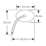 Lenkerspiegel Paar Highsider Smart Booster, Schwarz, ABS, E-geprüft, M8 Gewinde