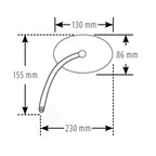 Lenkerspiegel Paar Highsider Smart Booster 2, Schwarz, ABS, E-geprüft, M10