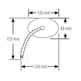 Lenkerspiegel Paar Highsider Smart Booster 2, Schwarz, ABS, E-geprüft, M10