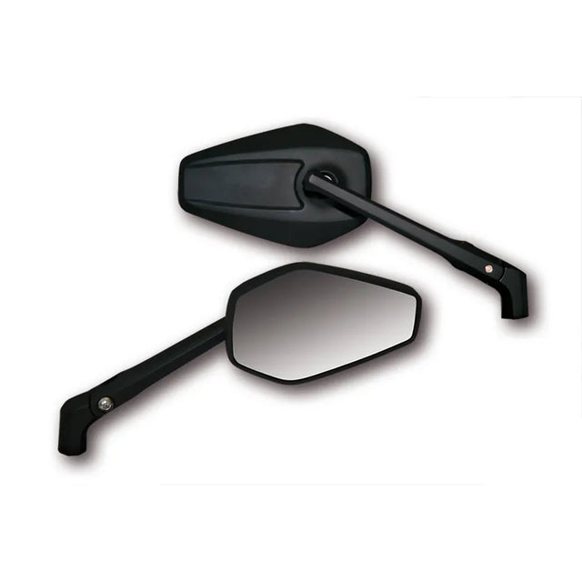 Lenkerspiegel Paar Highsider Booster 2 schwarz, Aluminium, E-geprüft, M10x1.25