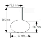 Lenkerendenspiegel Highsider Pro Retro, Kurz, Schwarz, Aufnahme Ø30 x B12 mm